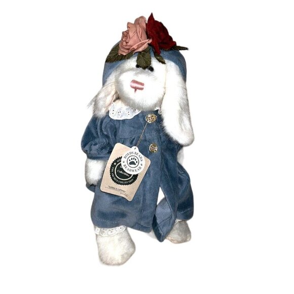 1998 Boyd's Bears Vintage VANNESA D. LAPINNE Bunny Rabbit Blue Dress & Hat - Picture 1 of 9